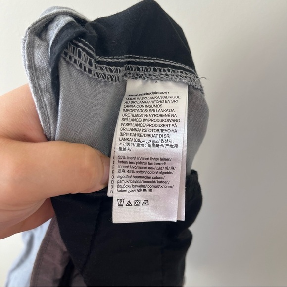 Calvin Klein Linen Blend Gray Shorts 32 - Picture 3 of 7